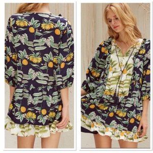 Anthropologie Lost + Wander Limon Tunic Babydoll Dress Size Large Petite GUC